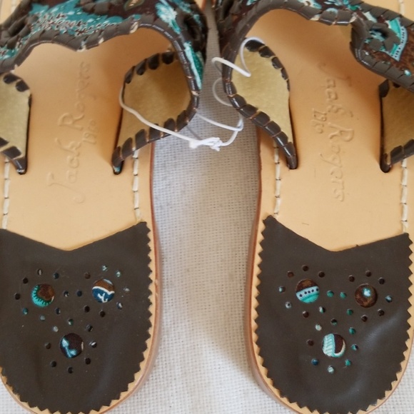 Jack Rogers Paisley Thong Sandals New 8 - Picture 4 of 5